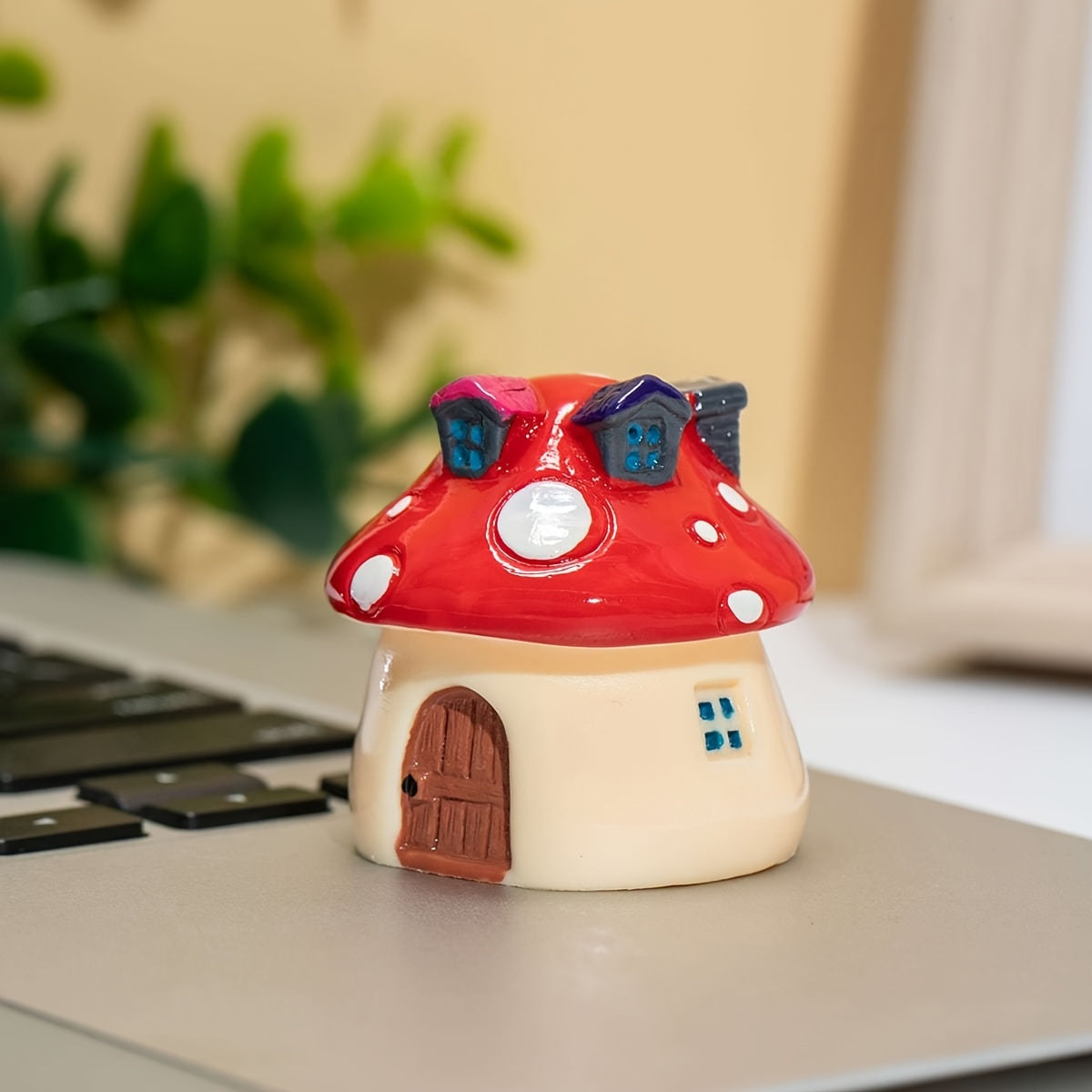 Colorful Mushroom House Decor Resin Ornament