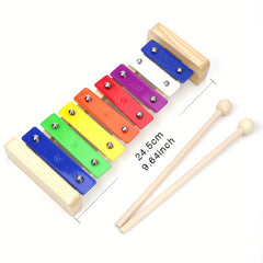 8 Tone Aluminum Xylophone Hand Played Percussion Instrument Ideal for Christmas