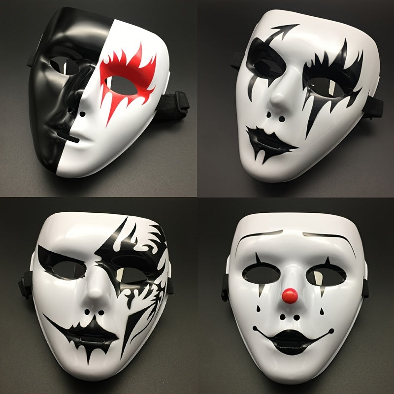 Halloween Face Mask Hand Painted PVC Street Dance Style