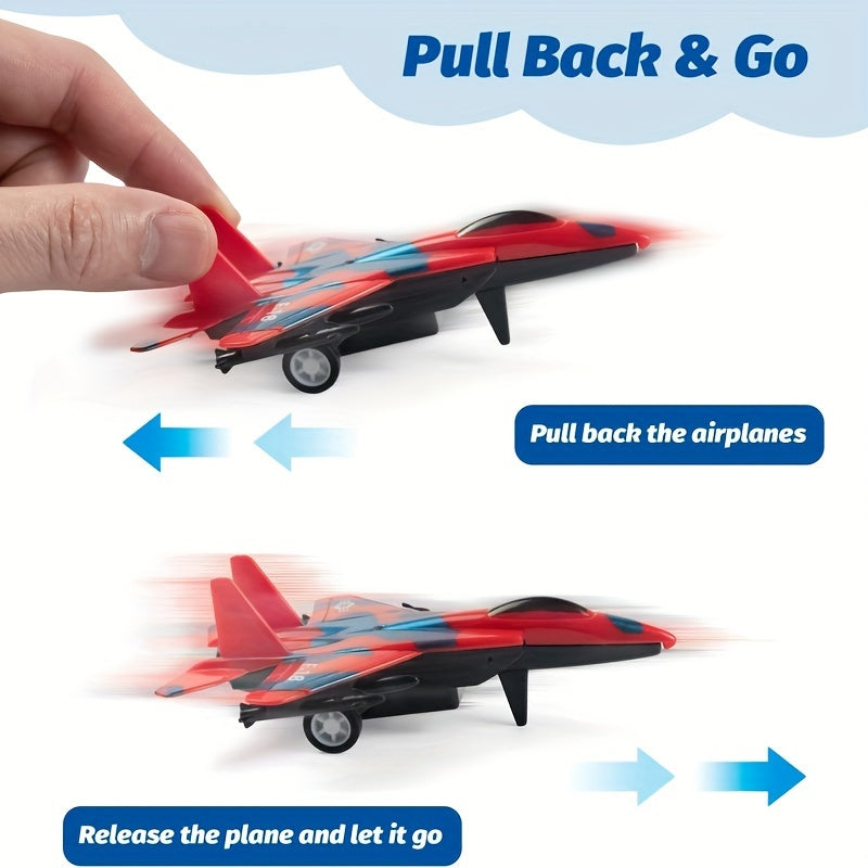 12 Pack Military Fighter Jet Airplane Toys for Kids