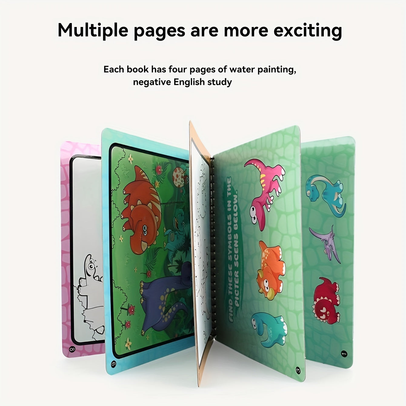 Magic Water Painting Book for Kids - Reusable Graffiti Coloring Book