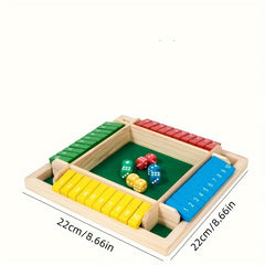 Wooden Math Dice Game for Kids & Adults Interactive Learning Toy Ages 3-6