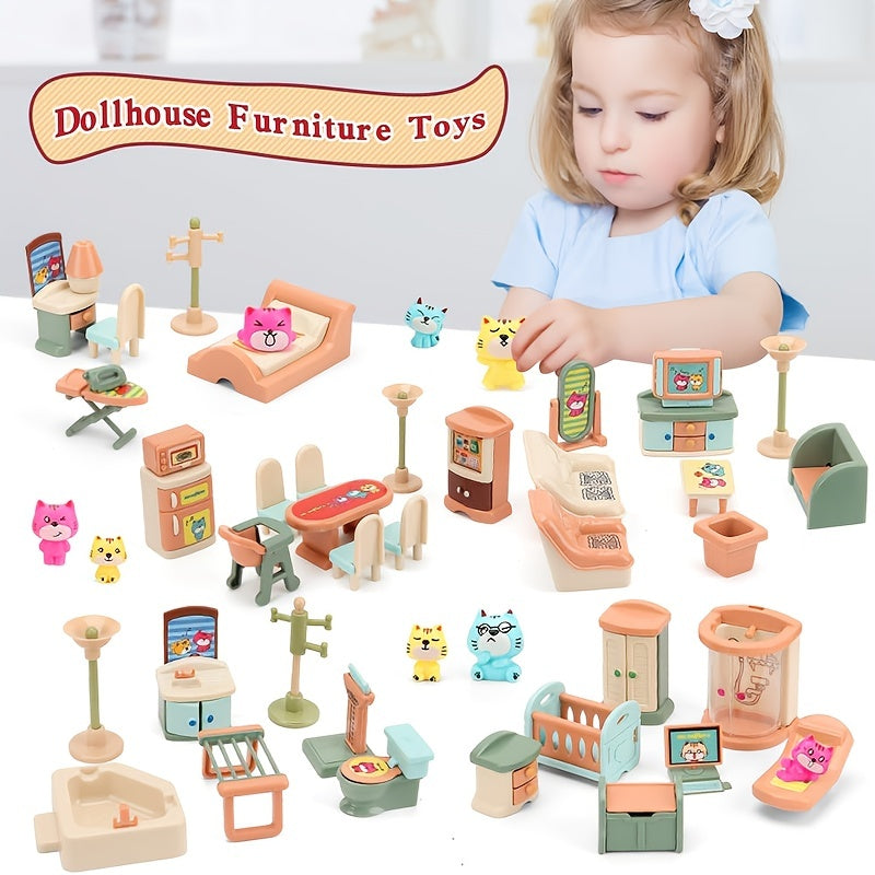 Cat Care Center Playset with Life-like Kittens