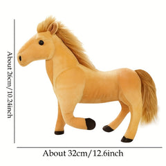 Horse Plush Toy Simulation Pony Doll Soft Stuffed Animal