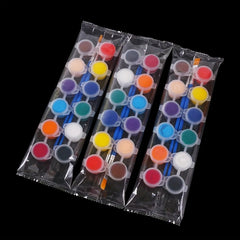 12 Acrylic Paint Set & Brushes DIY Art Kit for Halloween Christmas