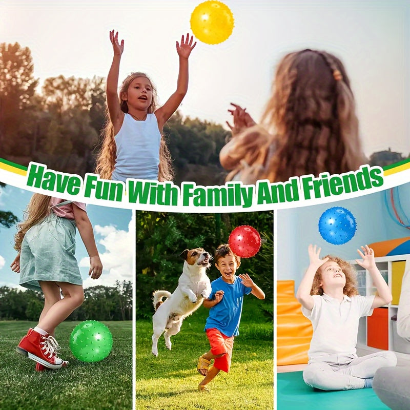 Spiky Massage Beach Ball, Stretchy Fun Favor, Christmas Gift in Random