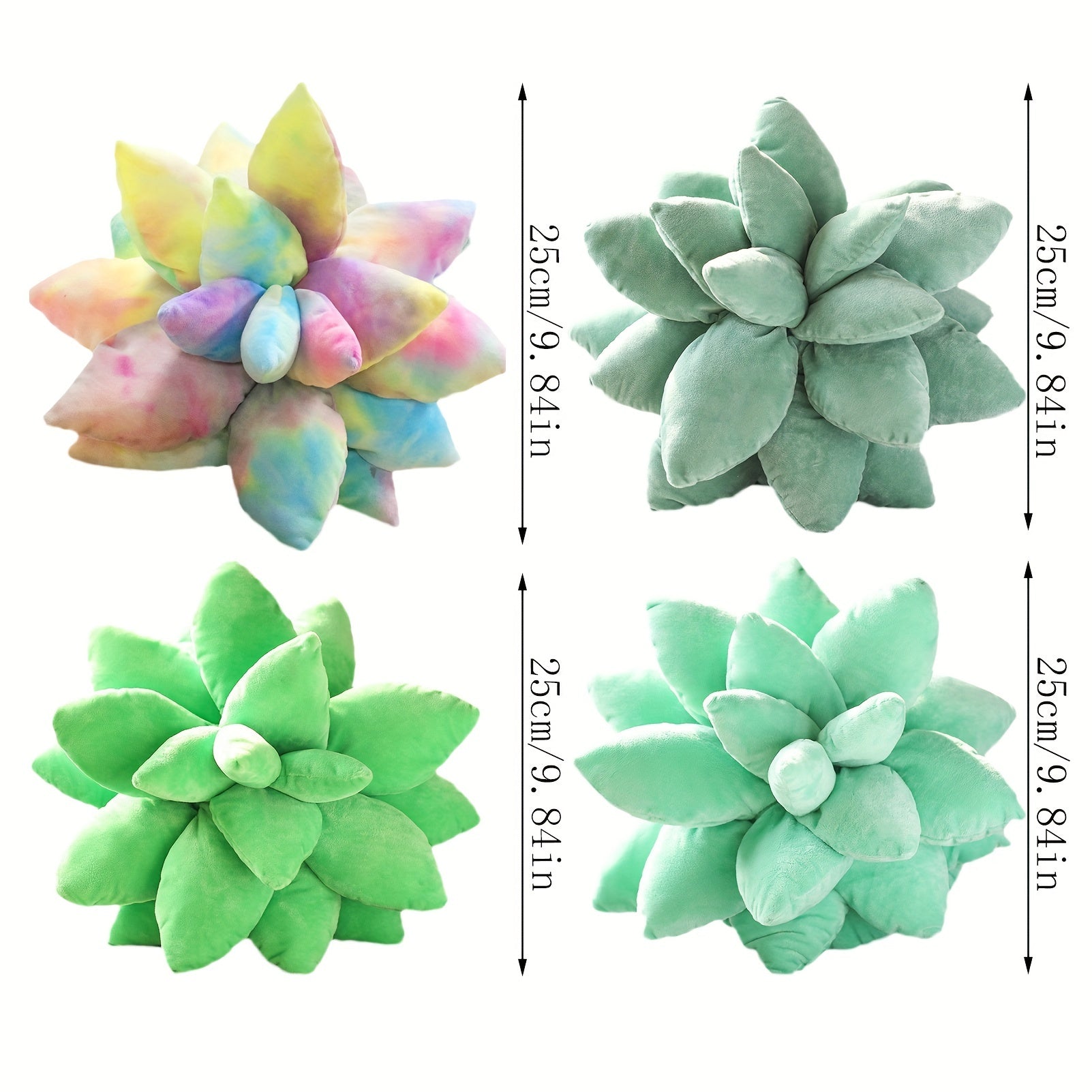 Succulent Plant Throw Pillow Plush Toy for Home Decoration
