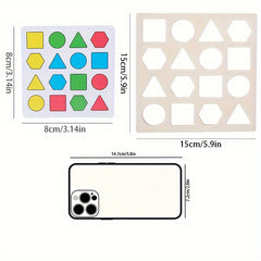 Wooden Geometric Matching Building Blocks Educational Toys