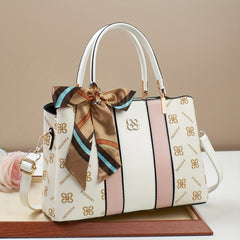 Stylish Women's Tote Bag with Adjustable Shoulder Strap and Zipper Closure