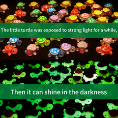 50pcs Mini Turtle Night Light Toy Set with Gift Bag Resin Duck Realistic Party
