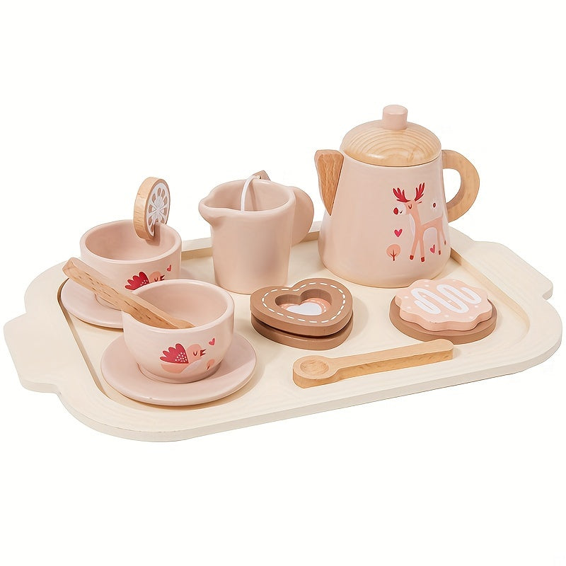 Kids Afternoon Tea Playset with Teapot and Dessert Toys
