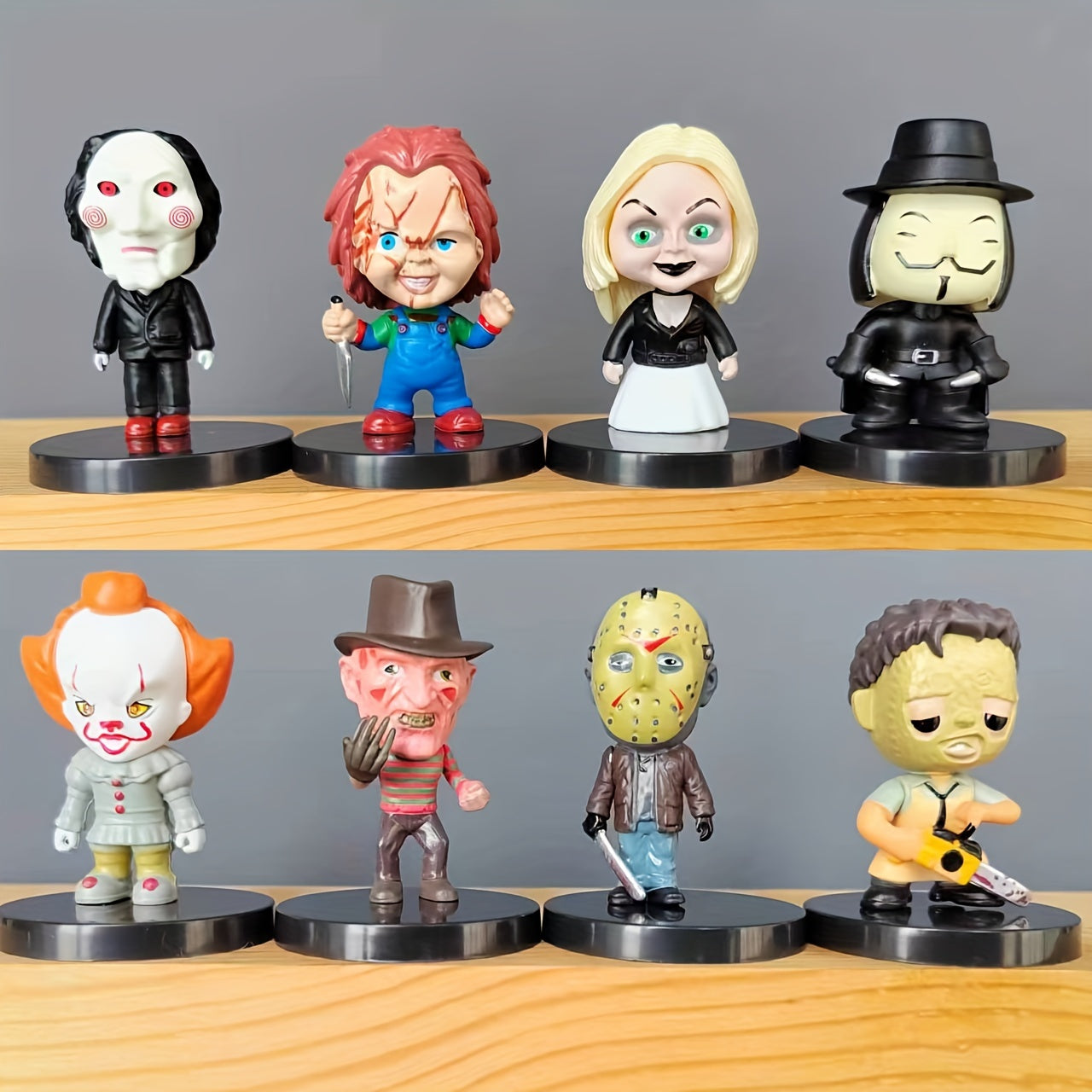 Creepy Horror Character PVC Toy Dolls Set for Halloween Decor