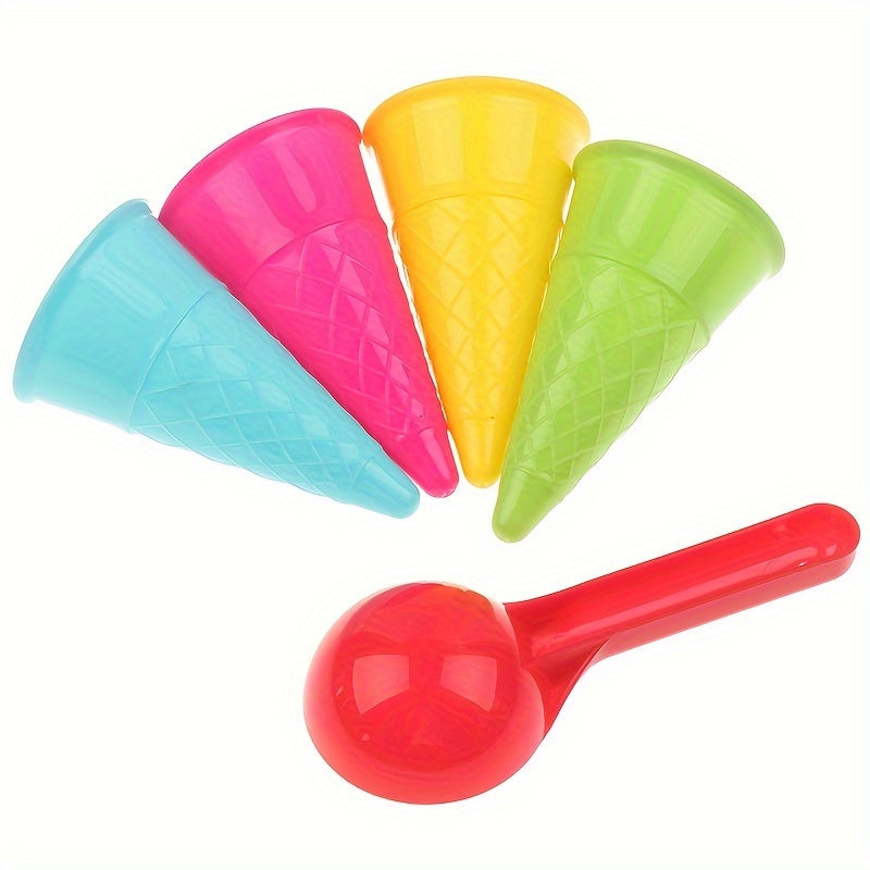 Beach Ice Cream Toy Set Plastic Cup Spoon Digging Tool