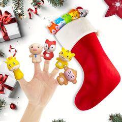 10pcs Rubber Animal Bath Finger Puppets Easter Basket Stuffers Egg Fillers