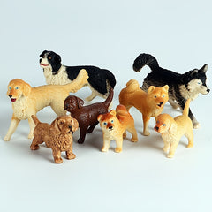 12PCS Mini Dog Figurines Playset Realistic Detailed Plastic Puppy Figures