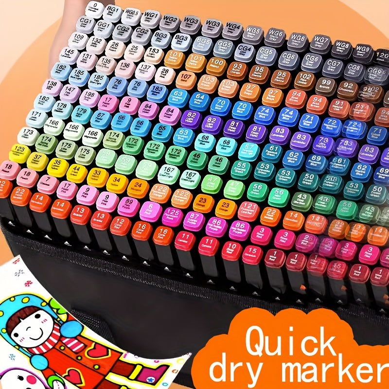 Non-Toxic Fabric Markers Set 48 Colors Machine Washable for Canvas T-Shirts