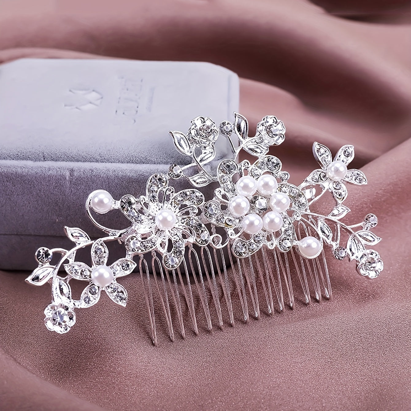 Bride Wedding Hair Comb Pearl Rhinestones Head Accessories