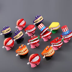 7pcs Chattering Teeth Wind Up Walking Teeth Toys Funny Joke Novelty Assorted Col