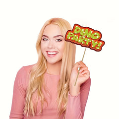 30pc Dinosaur Photo Booth Props Set for Birthday & Party Decorations