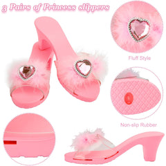 Princess Toddler Dress Up Shoes & Jewelry Set - 3 Pairs