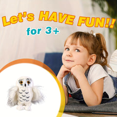 7.08in Snowy Owl Plushie for Kids Room Decor