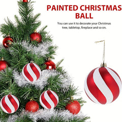 6pcs Christmas Tree Ornaments Shatterproof Plastic Decorations