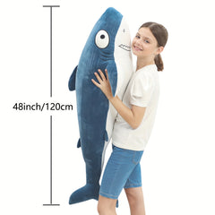 121cm Big Shark Plush Hugging Pillow Ocean Fish Doll Gift