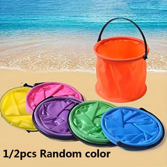Mini Folding Beach Bucket Durable PVC Outdoor Garden Camping Travel Beach Picnic