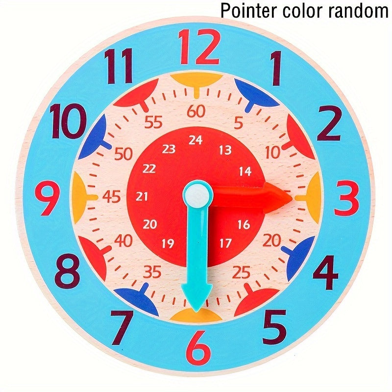 Wooden Educational Clock Model Toy Children's Time Learning Gift