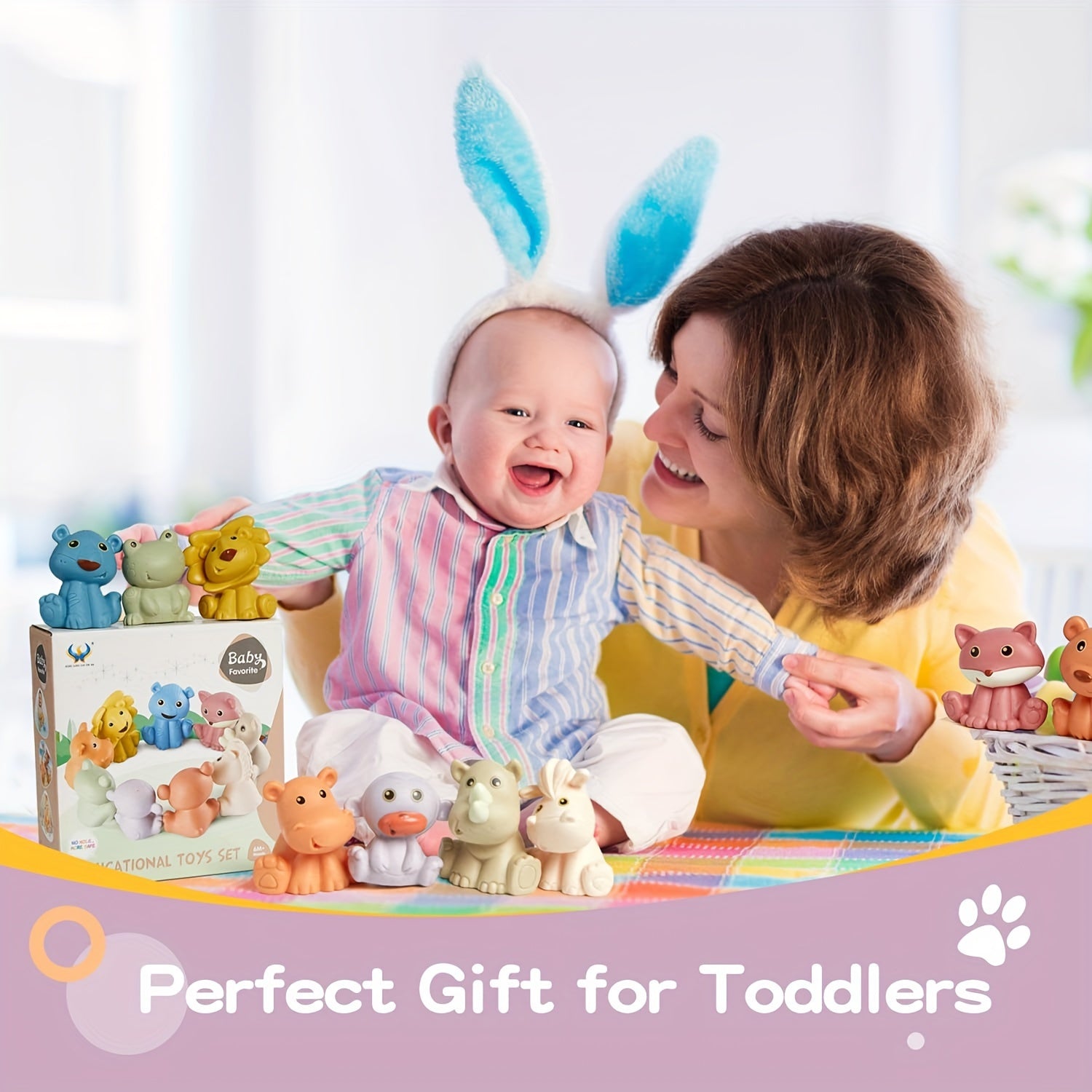 9pcs Animals Bath Toys Mold Bathtub Float Toy