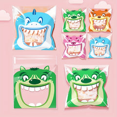 100pcs Big Teeth Mouth Monster Plastic Bags Party Favors