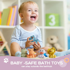 9pcs Animals Bath Toys Mold Bathtub Float Toy