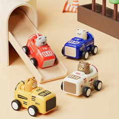 Animal Toy Cars - Perfect Gift for Youngsters - Durable Plastic - Red Yellow