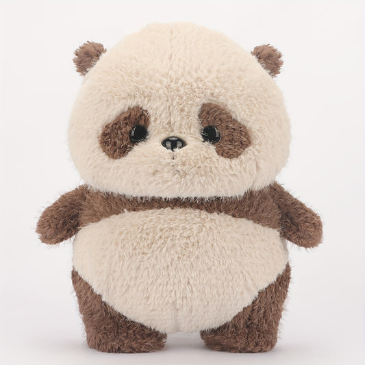 Adorable Brown Panda Plush Toy Soft Standable Stuffed Animal