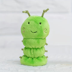 Plush Animal Finger Puppets Set: Zebra, Hippo, Kangaroo, Butterfly, Worm