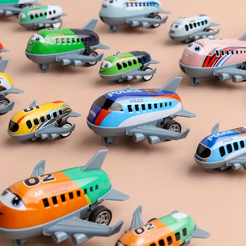 10pcs Mini Metal Airplane Set Inertia Powered for Party Favors
