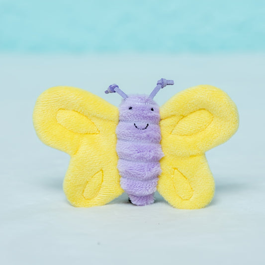 Plush Animal Finger Puppets Set: Zebra, Hippo, Kangaroo, Butterfly, Worm