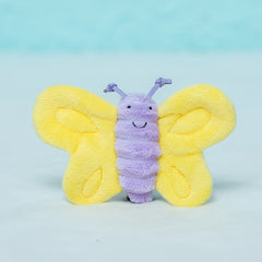 Plush Animal Finger Puppets Set: Zebra, Hippo, Kangaroo, Butterfly, Worm