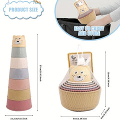 Kids' Bear Stacking Cups Set Family Beach Play Assorted Colors