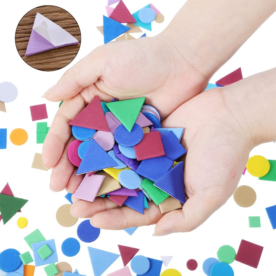 500pcs Geometric Letter Shape Foam Stickers Self-adhesive Craft Party Decoration