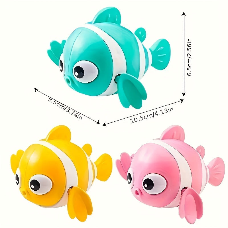 3 Packs Clown Fish Bathtub Toys for Kids Pool Christmas Random
