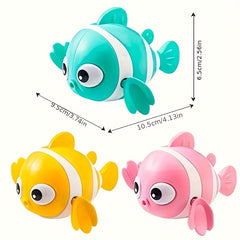3 Packs Clown Fish Bathtub Toys for Kids Pool Christmas Random