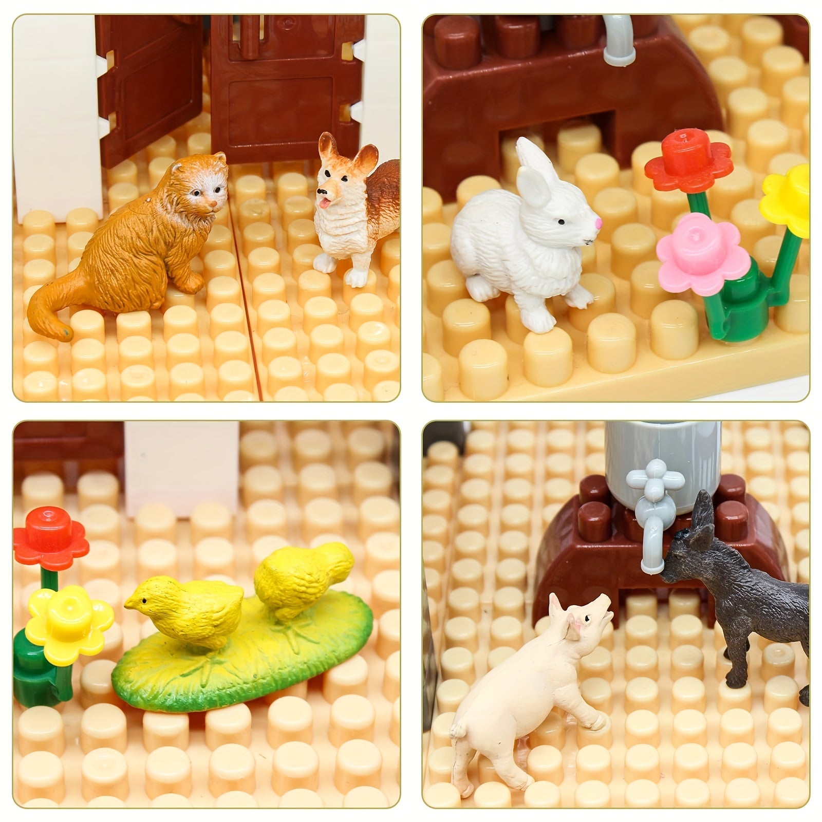 12-Piece Mini Farm Animal Figures Set PVC Toy Collection for Kids