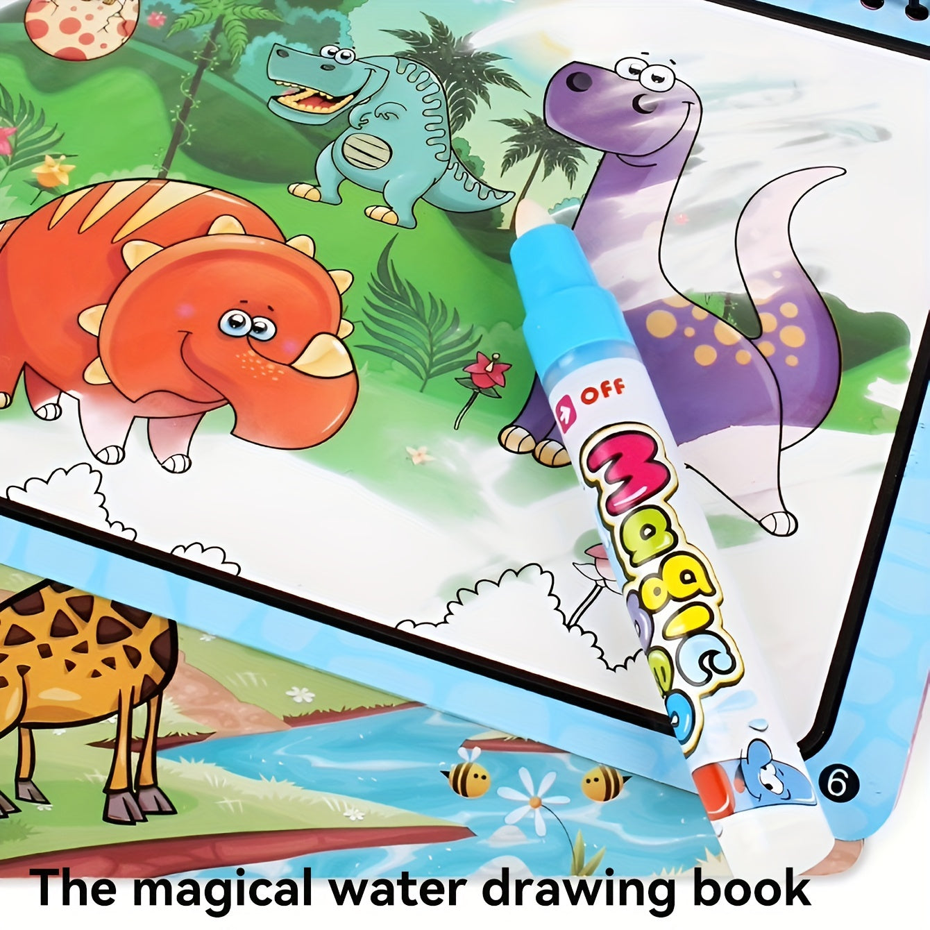 Magic Water Painting Book for Kids - Reusable Graffiti Coloring Book