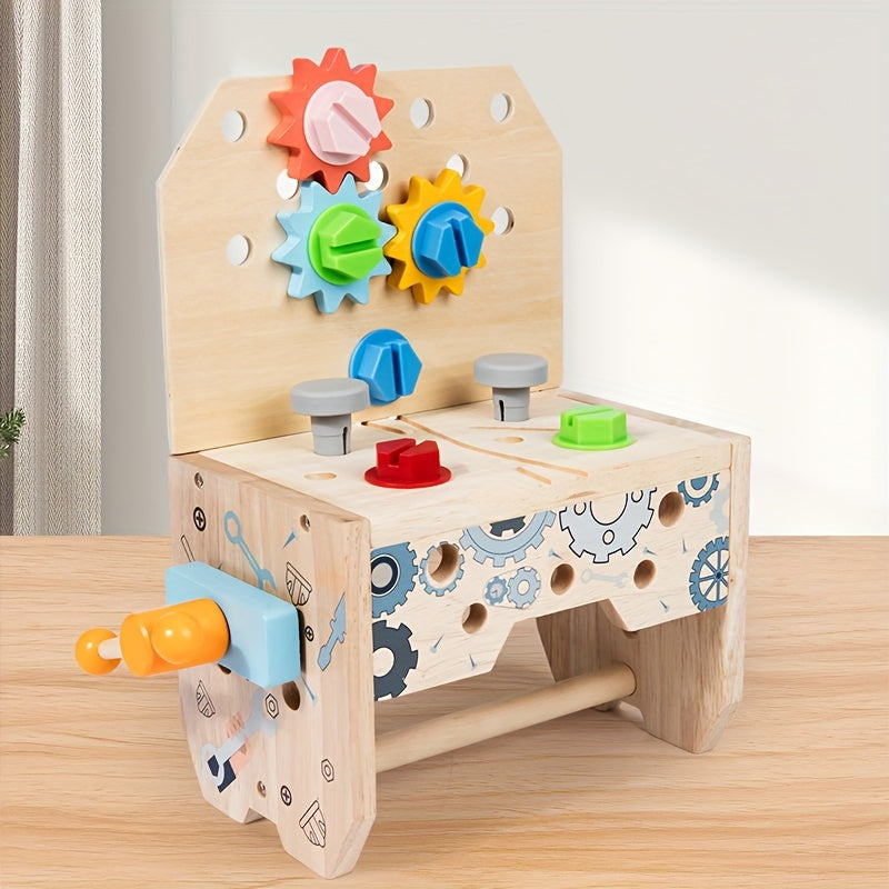 Wooden Tool Table Set for Kids - Early Education Disassembly Toy