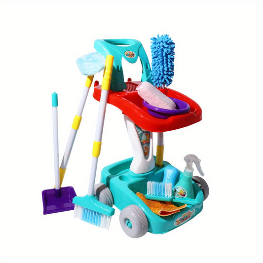 Children's Cleaning Set with Broom Mop Dustpan Brush - Educational Toy