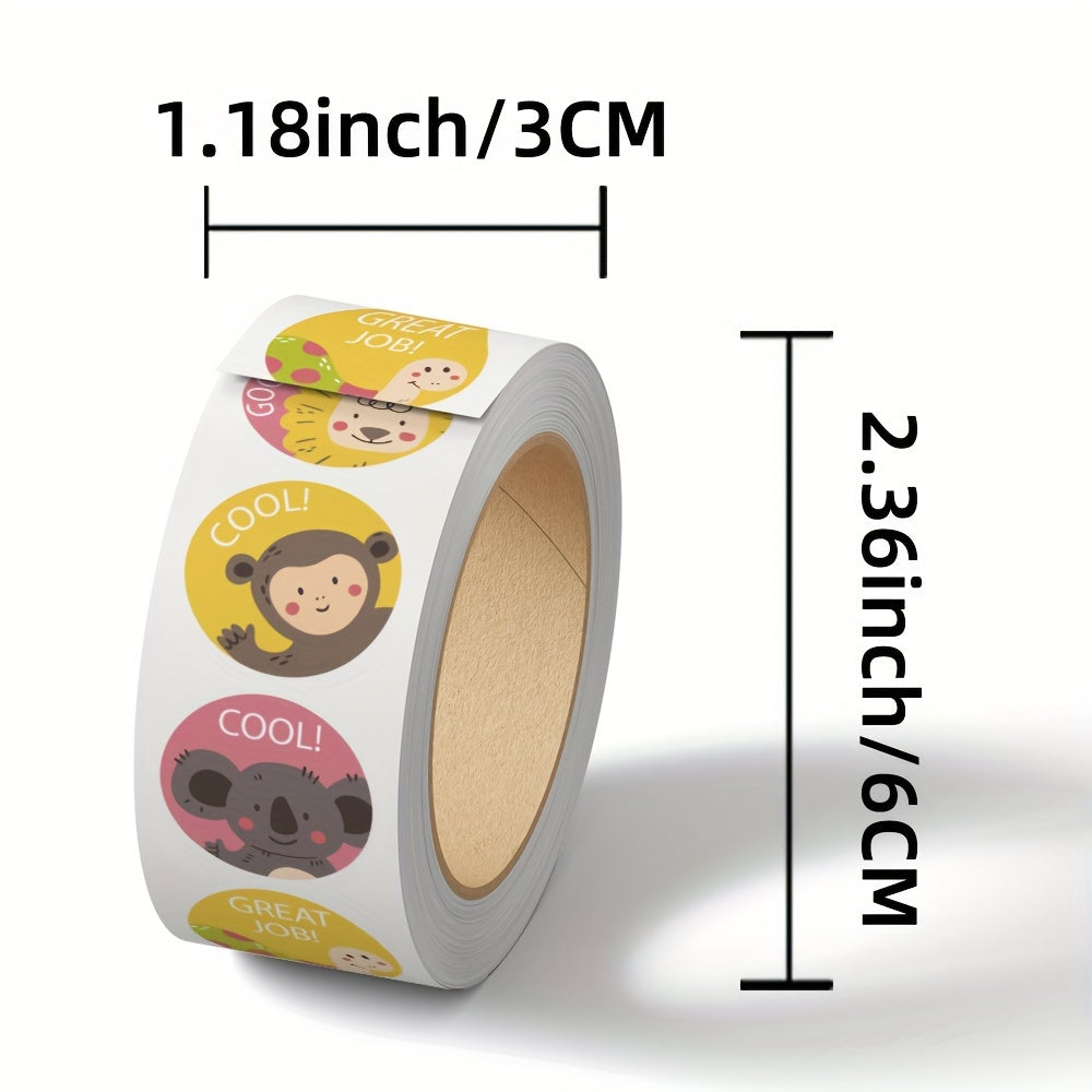 500pcs Teacher Reward Roll Stickers for Notebooks & Laptops