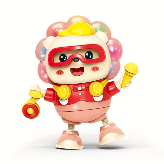 Dance Star Interactive Lion Robot Toy with Lights & Music for Young Kids