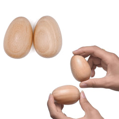 Wooden Egg Shakers Set Natural Finish Percussion Instruments