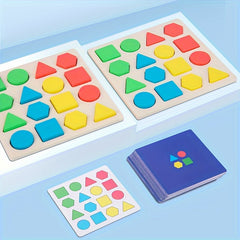 Wooden Geometric Matching Building Blocks Educational Toys